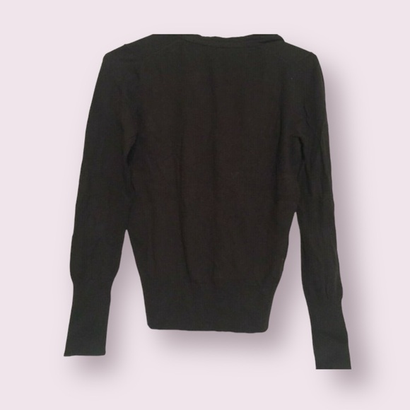 5 for $15 LOFT Black Ruffle Neckline Cardigan XXSP Petites - Picture 3 of 4